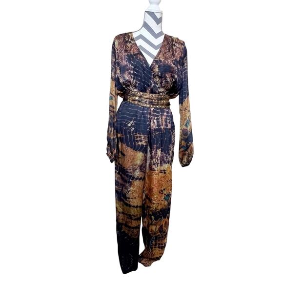 MESDEMOISELLES Hopi Jumpsuit Tie Dye Abstract Print Size 36 or 4 US - Picture 4 of 16